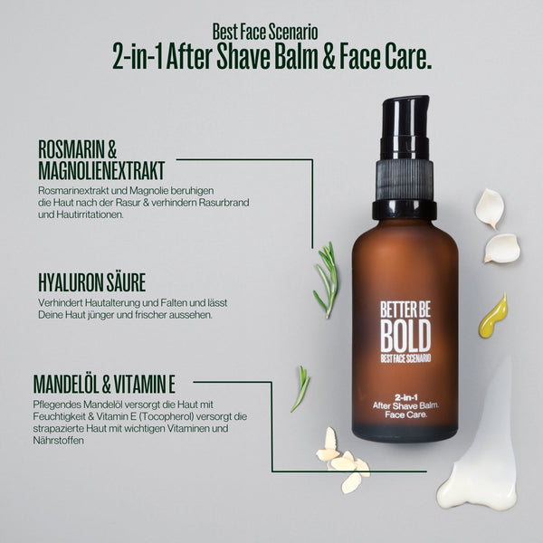 Best Face Scenario: 2-in-1 After Shave Balm & Gesichtspflege
